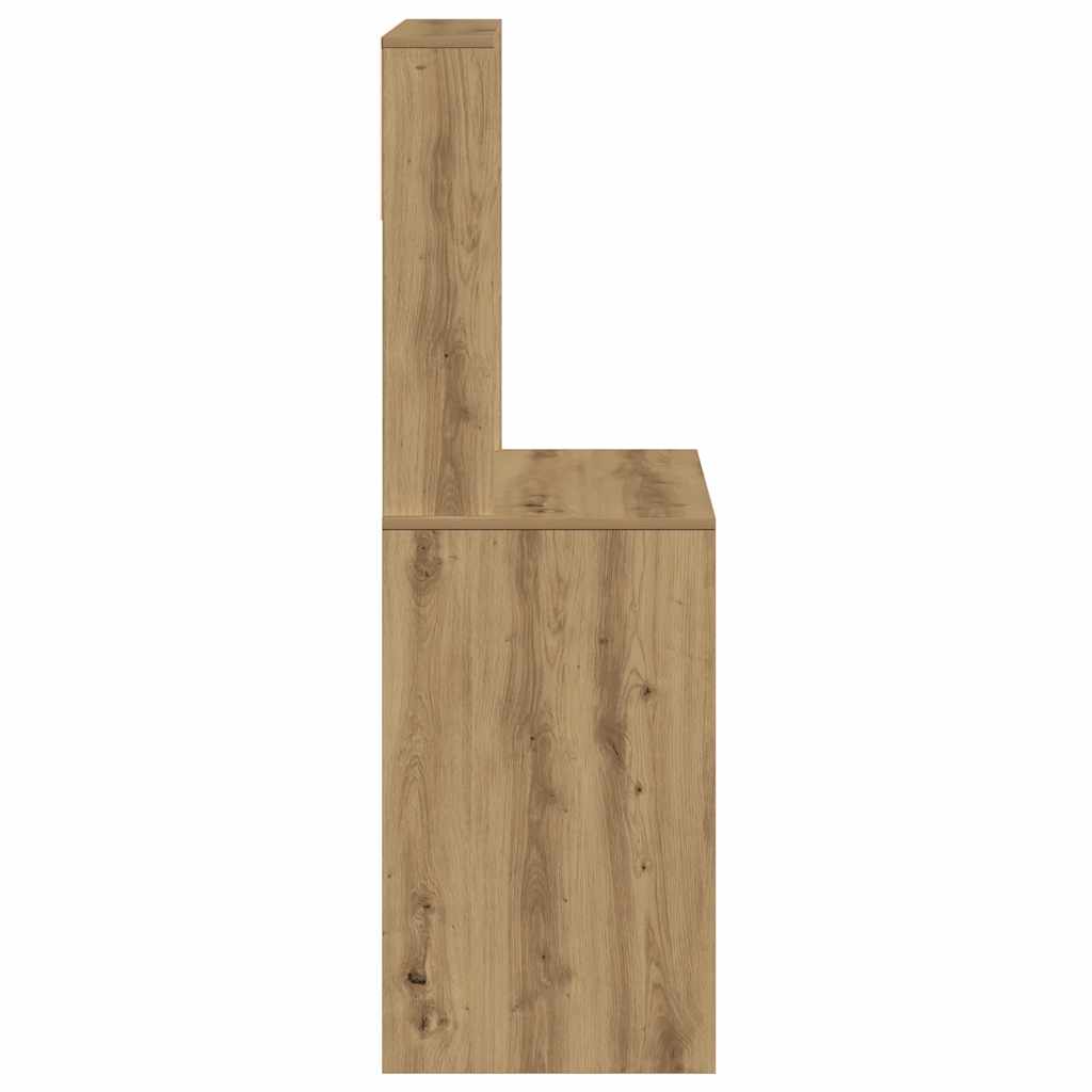 Escritorio Estantes Madera Roble Artisian 100X45X140 Cm