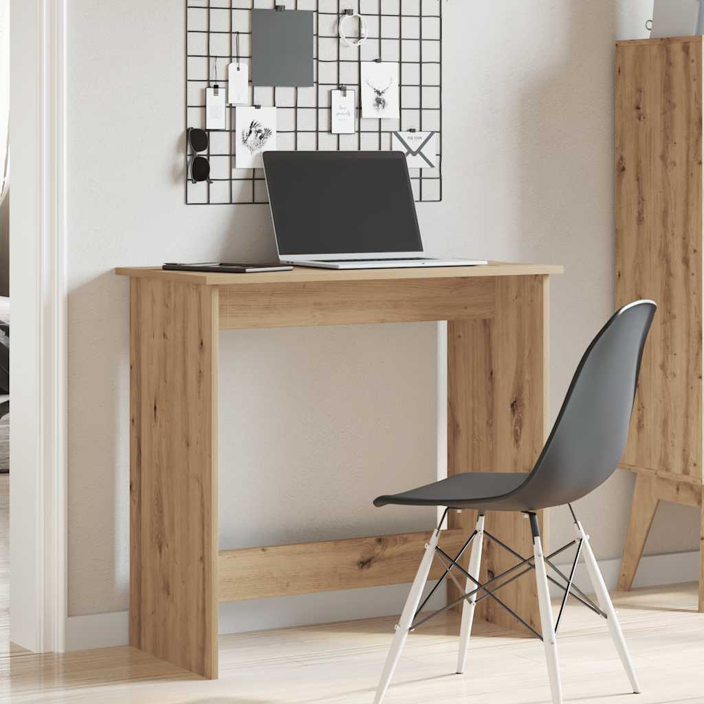 Escritorio De Madera De Ingeniería Roble Artesano 80X40X75 Cm