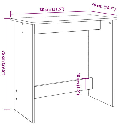 Escritorio De Madera De Ingeniería Roble Artesano 80X40X75 Cm
