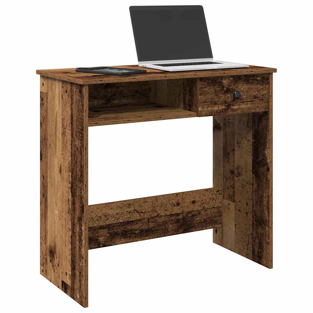 Escritorio De Madera De Ingeniería Roble Artesano 80X40X75 Cm