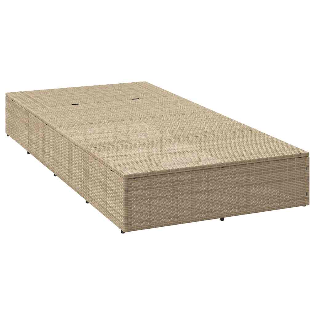 Tumbona Con Cojín Flotante Ratán Sintético Beige