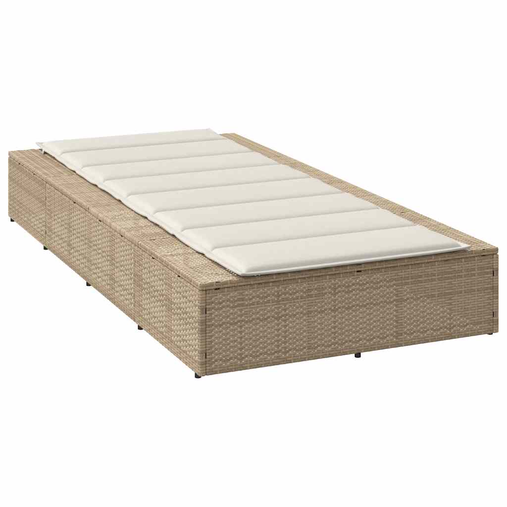 Tumbona Con Cojín Flotante Ratán Sintético Beige