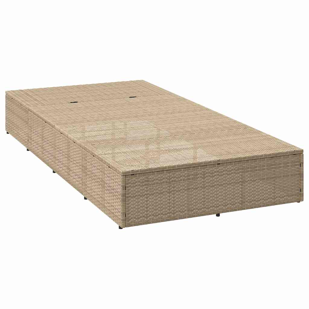 Tumbona Con Cojín Flotante Ratán Sintético Beige