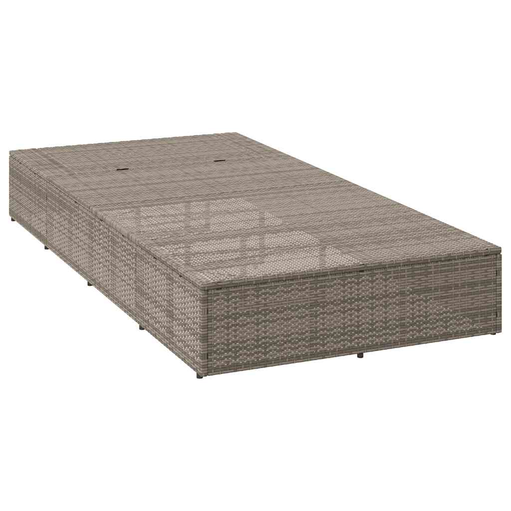 Tumbona Con Cojín Flotante Ratán Sintético Gris