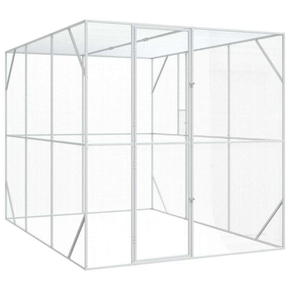 Jaula Para Aves Antracita 210 X 304 X 213 Cm Acero Galvanizado