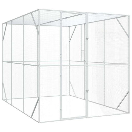 Jaula Para Aves Antracita 210 X 304 X 213 Cm Acero Galvanizado