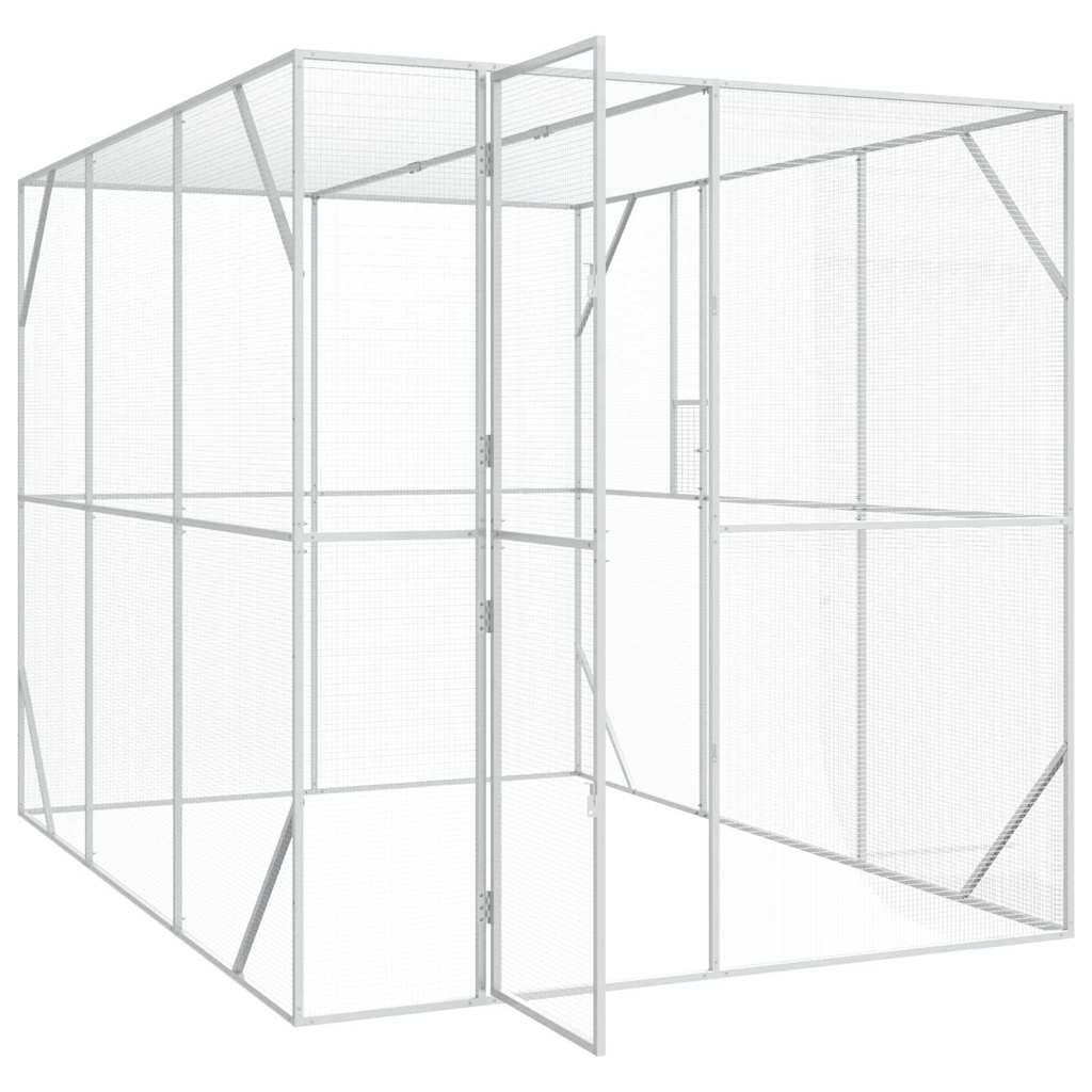 Jaula Para Aves Antracita 210 X 304 X 213 Cm Acero Galvanizado