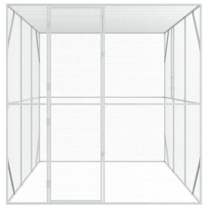 Jaula Para Aves Antracita 210 X 304 X 213 Cm Acero Galvanizado