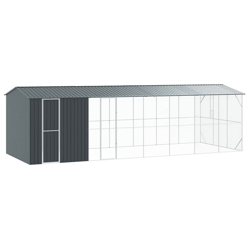 Jaula Para Aves Antracita 860 X 310 X 247 Cm Acero Galvanizado