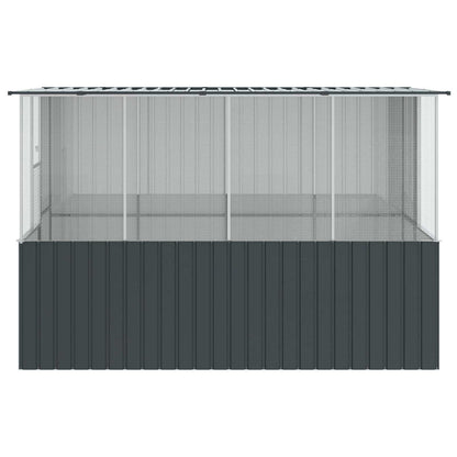 Jaula Para Aves Antracita 165 X 318 X 200 Cm Acero Galvanizado