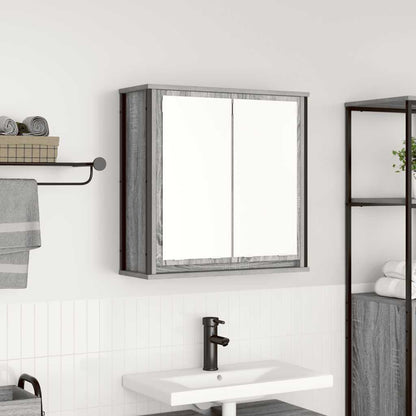 Mueble De Baño De Pared Con Espejo 60X21X60 Cm