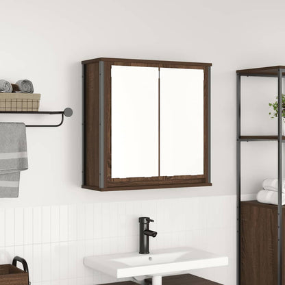 Mueble De Baño De Pared Con Espejo 60X21X60 Cm