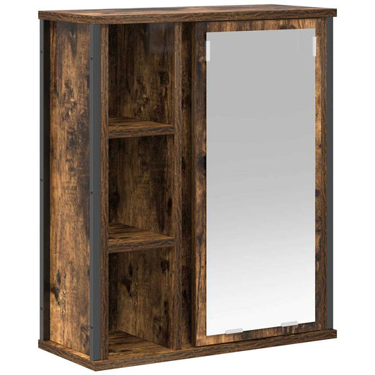 Mueble De Baño De Pared Con Espejo 50X21X60 Cm