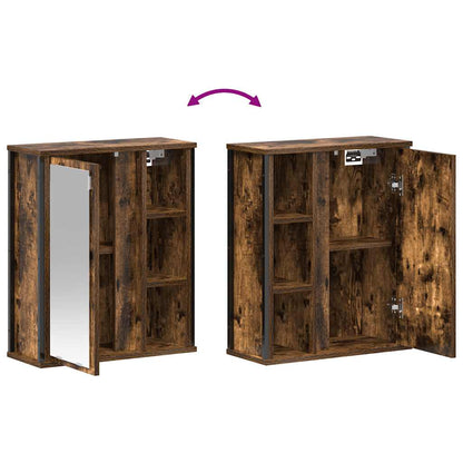 Mueble De Baño De Pared Con Espejo 50X21X60 Cm