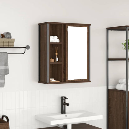 Mueble De Baño De Pared Con Espejo 50X21X60 Cm