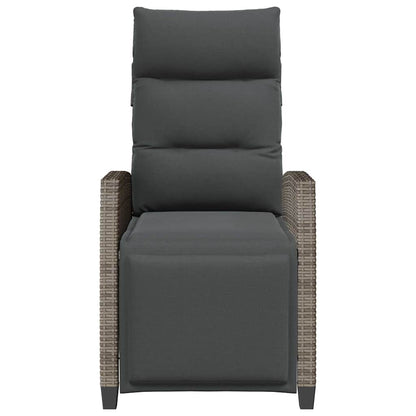 Silla De Jardín Reclinable Con Mesa Auxiliar Ratán