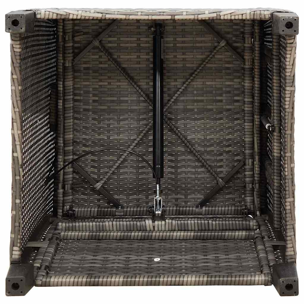 Silla De Jardín Reclinable Con Mesa Auxiliar Ratán