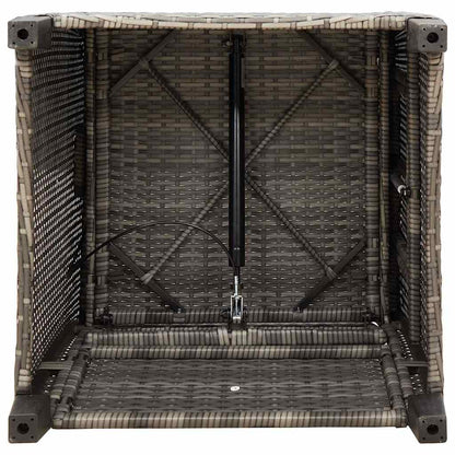 Silla De Jardín Reclinable Con Mesa Auxiliar Ratán
