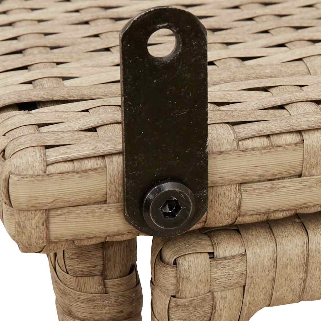 Mesa De Jardín Plegable Ratán Sintético 90X51X75 Cm