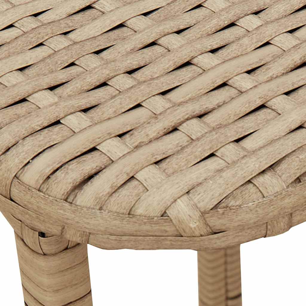 Mesa De Jardín Plegable Ratán Sintético 90X51X75 Cm