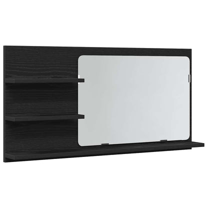 Armario De Baño Con Espejo De 90X11X45 Cm Madera De Ingeniería