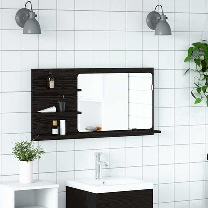 Armario De Baño Con Espejo De 90X11X45 Cm Madera De Ingeniería