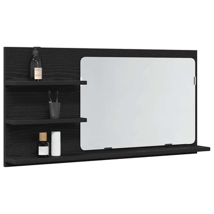 Armario De Baño Con Espejo De 90X11X45 Cm Madera De Ingeniería