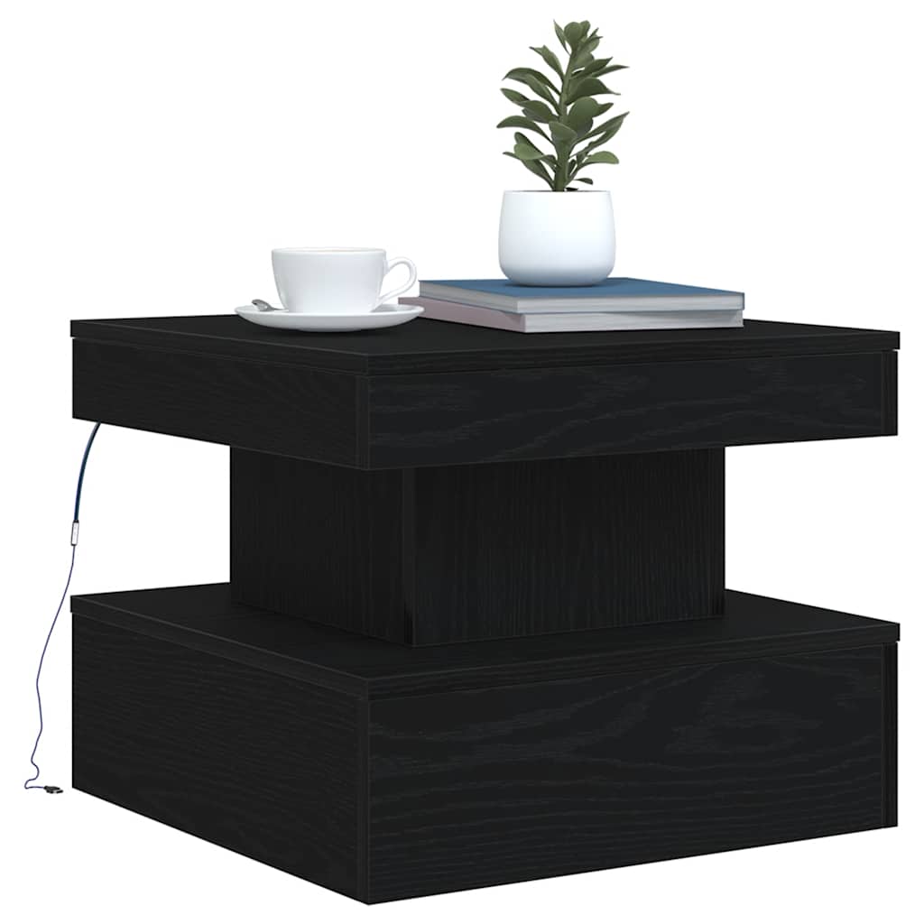Mesa De Centro Con Luces Led 50X50X40 Cm