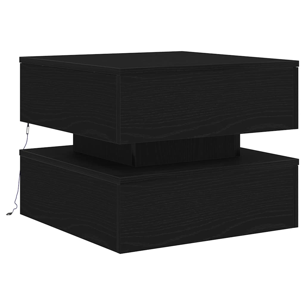 Mesa De Centro Con Luces Led 50X50X40 Cm