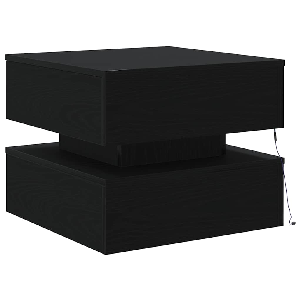 Mesa De Centro Con Luces Led 50X50X40 Cm