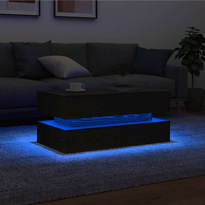 Mesa De Centro Con Luces Led 50X50X40 Cm