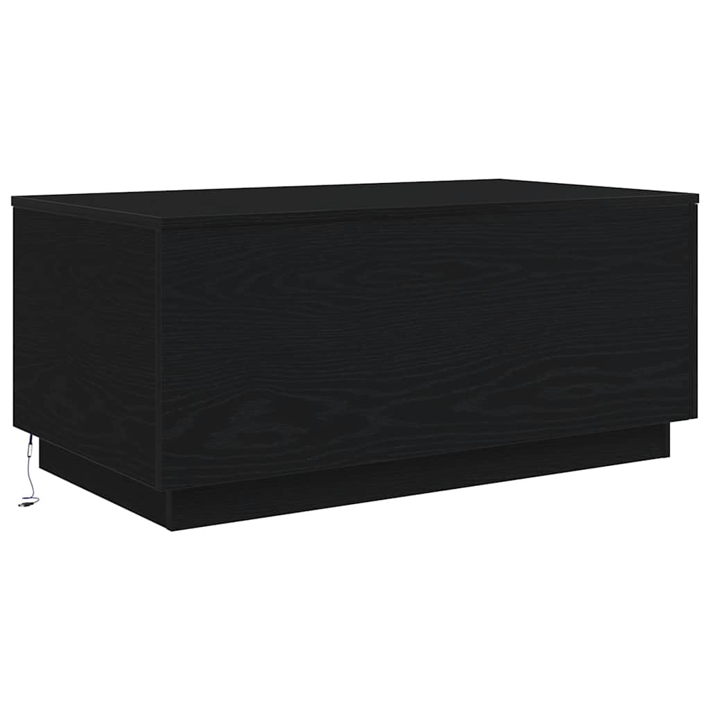 Mesa De Centro Con Luces Led 90X50X40 Cm