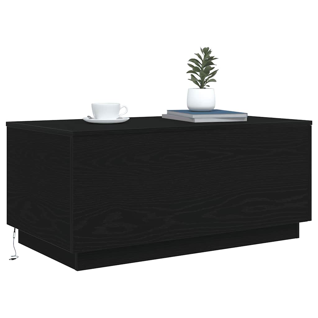 Mesa De Centro Con Luces Led 90X50X40 Cm