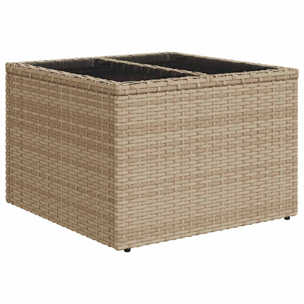 Set Sofás De Jardín 7 Piezas Y Cojines Ratán Sintético Beige