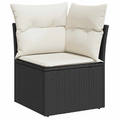 Set De Sofás De Jardín Y Cojines 8 Piezas Ratán Sintético Negro