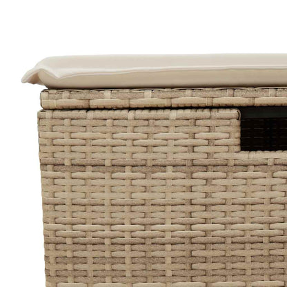 Set De Sofás De Jardín Y Cojines 8 Piezas Ratán Sintético Beige