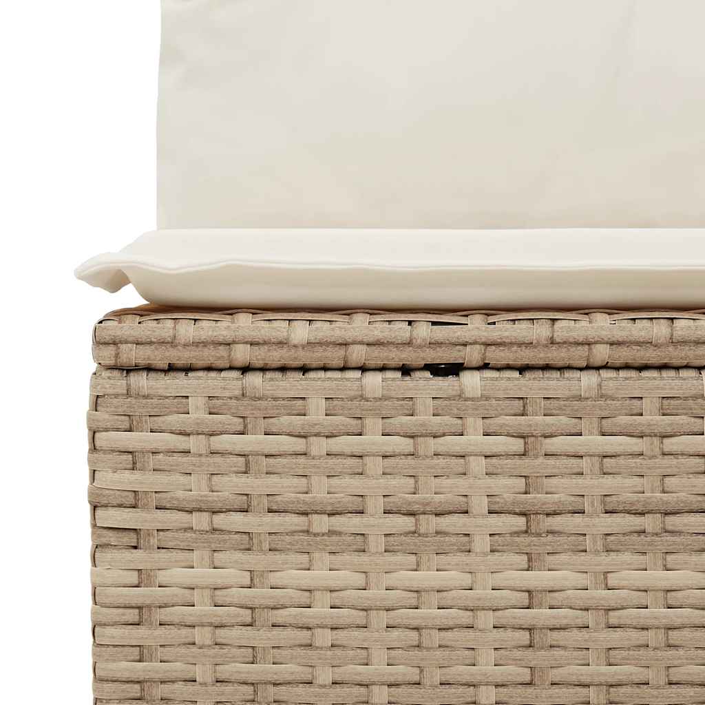 Set De Sofás De Jardín Y Cojines 8 Piezas Ratán Sintético Beige