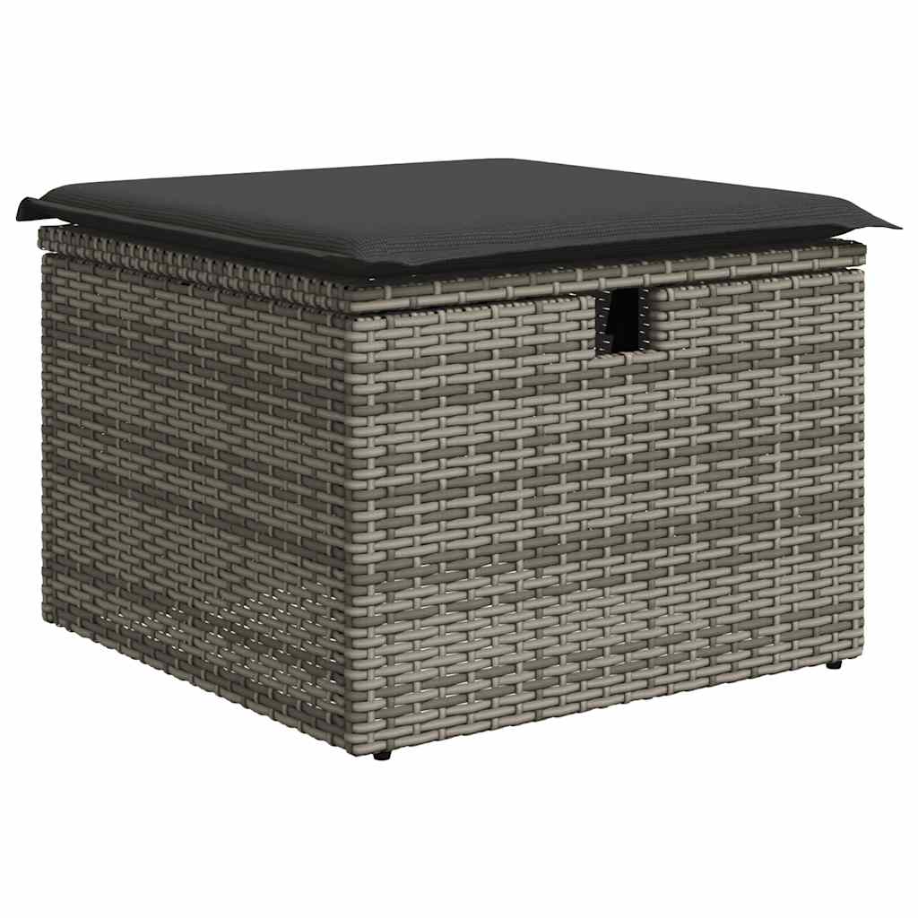 Set De Sofás De Jardín 7 Pzas Con Cojines Ratán Sintético