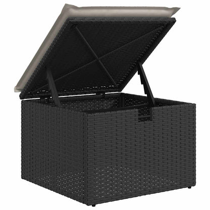 Set De Sofás De Jardín Y Cojines 8 Piezas Ratán Sintético Negro