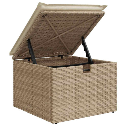 Set De Sofás De Jardín Y Cojines 8 Piezas Ratán Sintético Beige