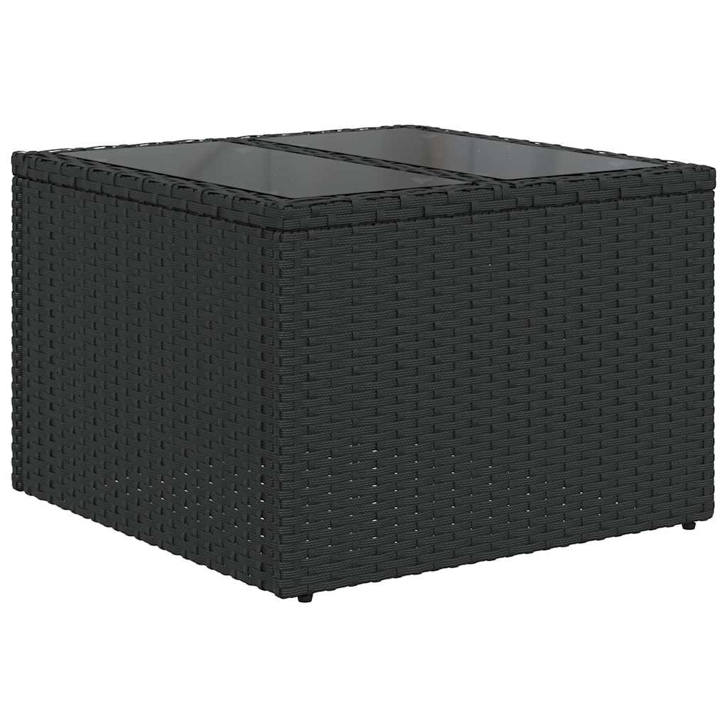 Set De Sofás De Jardín Y Cojines 8 Piezas Ratán Sintético Negro