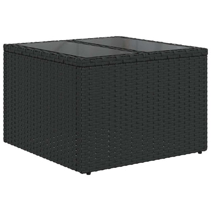 Set De Sofás De Jardín Y Cojines 8 Piezas Ratán Sintético Negro