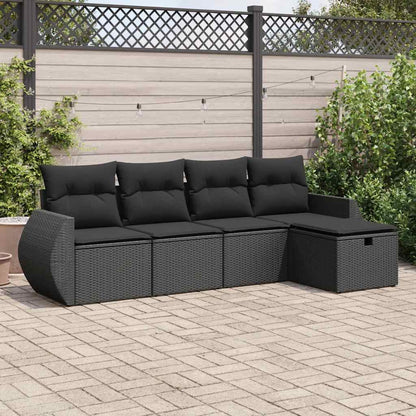 Set De Sofás De Jardín 6 Piezas Y Cojines Ratán Sintético