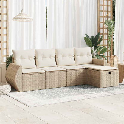 Set De Sofás De Jardín 6 Piezas Y Cojines Ratán Sintético