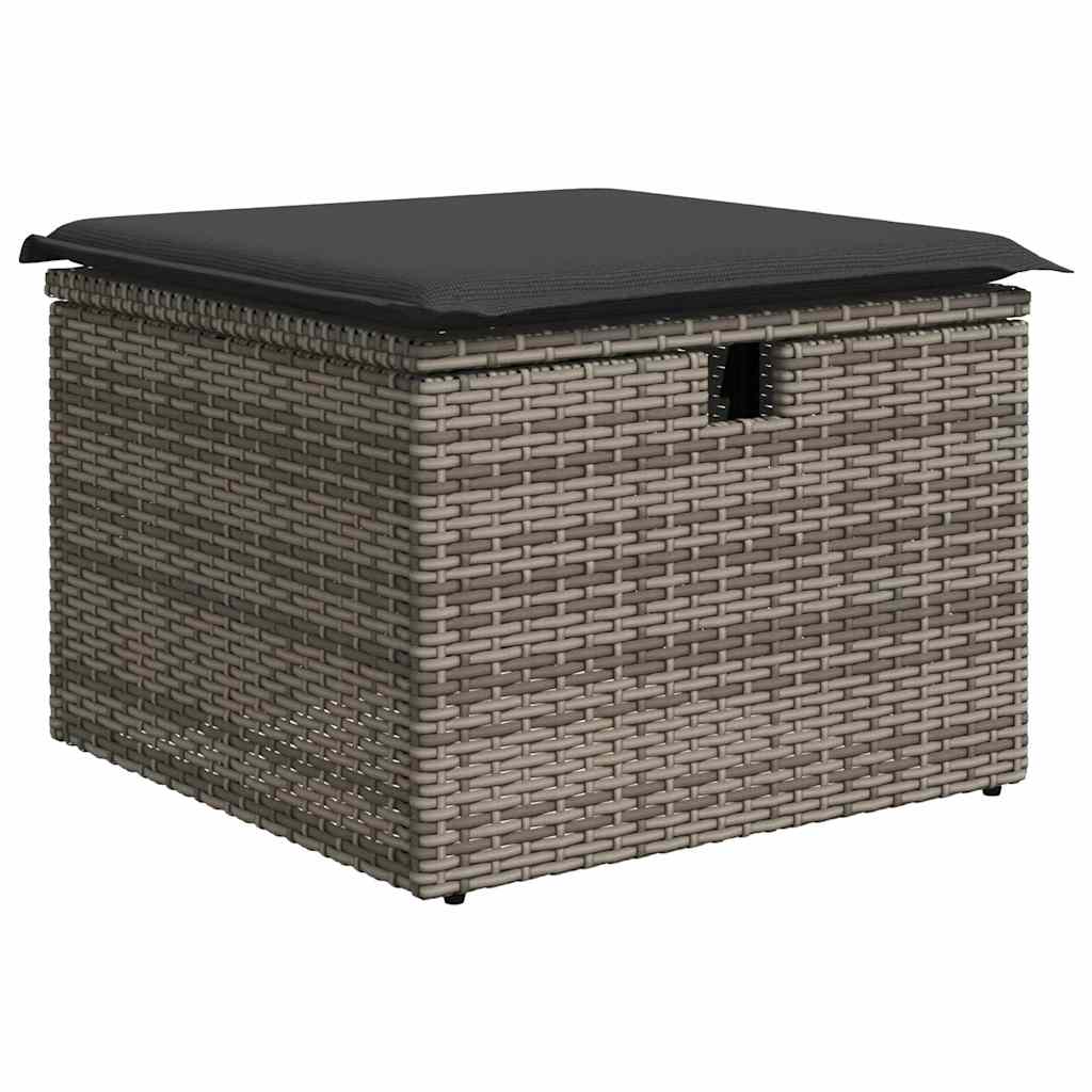 Set De Sofás De Jardín 7 Pzas Con Cojines Ratán Sintético
