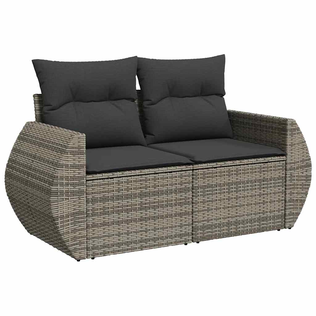 Set De Sofás De Jardín Y Cojines 8 Piezas Ratán Sintético