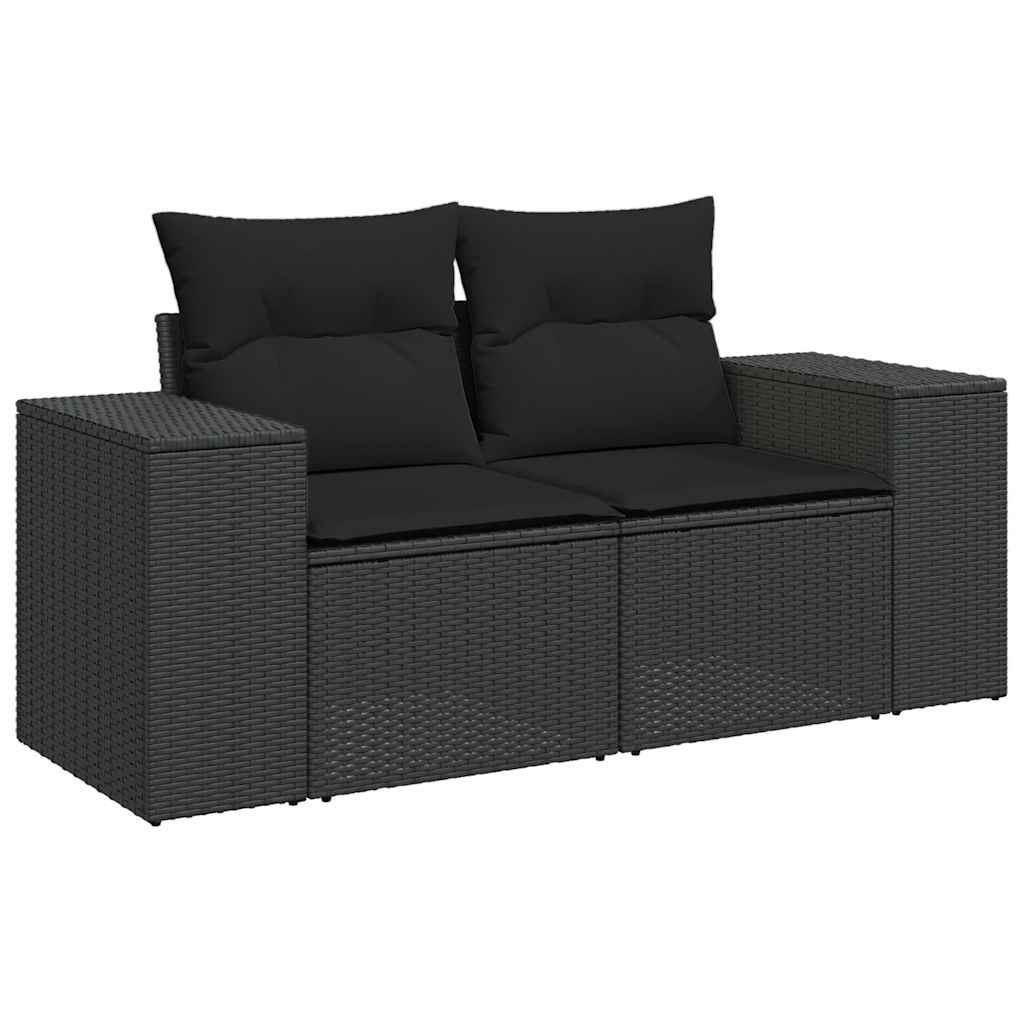 Set De Sofás De Jardín 7 Pzas Con Cojines Ratán Sintético