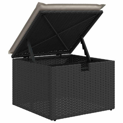 Set De Sofás De Jardín Y Cojines 8 Piezas Ratán Sintético Negro