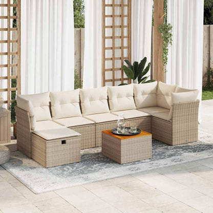 Set De Sofás De Jardín Y Cojines 8 Piezas Ratán Sintético Negro