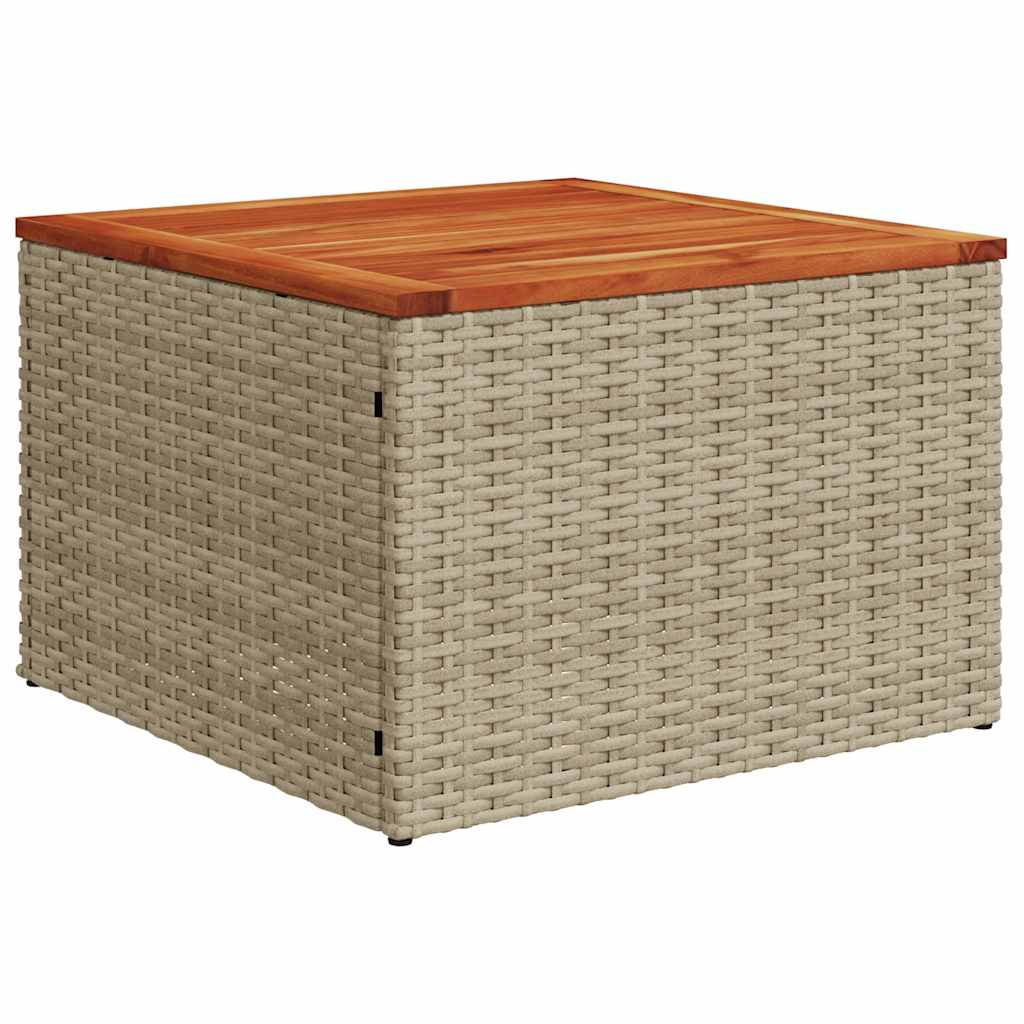 Set De Sofás De Jardín Con Cojines 9 Pzas Ratán Sintético Beige
